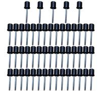 Yhenlovtt 50pcs Plus Pole Thimble Tips Awning End Connector Top Caps Plastic Canopy Aluminum Alloy 19mm Tent for 16mm Pole 22mm (22mm)