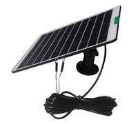 Yhenlovtt 5W Solar for Ring Video Doorbell 2 3 4 Plus - 5V Monocrystalline Panel with Cable, Weatherproof Outdoor Security Camera Supply(Black)