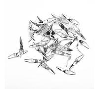 Yhenlovtt 6pcs Stainless Steel Collapsible Hook Keeper for Lure and Fly Fishing Rods with Fold Down Design - Silver Color Fishing Equip