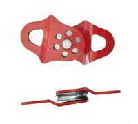 Yhenlovtt 6t Heavy Duty Winch Pulley for Synthetic Rope Plus Steel Cable Offroad Towing Snatch Block Having Sextet Ton Breaking Strength Alloy S (RED)