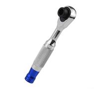 Yhenlovtt 72-Tooth Ratchet Wrench for Tight Spaces, Socket Ratchet Tool with 1/4 Inch Drive, Compact Bit Driver for Automotive and Mechanical Repair, Steel Construction(B)