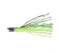 Yhenlovtt 8 Inch Trolling Lure with Copper Jig Head and 3D Eyes for Deep Sea Fishing and Big Game Saltwater Fishing Rigs(C4)