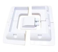 Yhenlovtt ABS Solar Panel Mounting Bracket Kit for RV Caravan Boat - No Drill Required, Weather-Resistant Angle Brackets with Junction Box, 4 Corners + 1 Box(White)