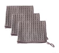 Yhenlovtt Absorbent Bathroom Surfa Compatible with Delicate Towels for Cm Kitchen Pack 30x30 Bar 3 Tea Waffle Weave Microfiber Cleaning (BROWN)