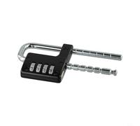 Yhenlovtt Adjustable U-Shaped Mechanical Combination Padlock, Alloy Steel Construction, 4-Digit Password Lock for File Cabinets, Wardrobes & Doors(BLACK)