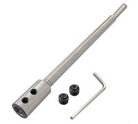 Yhenlovtt Alloy Steel Drill Bit Extension 10 Inch - 8-3/4 Inch Extended Reach for Deep Hole Drilling, Fits 3/8" Round or Hex Shafts, Includes Fixed Nuts & Hex Wrench