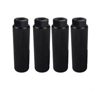 Yhenlovtt Aluminum Pegs for Bike Having Alloy 4pack Road Rear Axle Stunt Pegs Foot Antiskid Mounting Screws for 10mm Mountain and Track Bicycles (Black)
