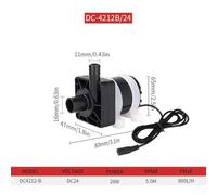 Yhenlovtt Aquarium Fish Tank Toilet Garden Fountain Water Circulation 12v/24v Brushless Dc Submersible Water Pump 800l/h Flow 5m for Head (DC4212-B-24V)