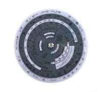 Yhenlovtt Aviation Flight Computer E6B-R Circular Flight Planning Calculator Wind Solution Ruler with Plastic Scale for Flight Training Navigation Basic Arithmetic(E6B-R)