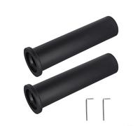 Yhenlovtt Barbell Weight Plate Adapter Sleeve Set Converts 1in Standard Barbell Post to 2in Olympic Size with Secure Fastener for Stable Lift(20CM)
