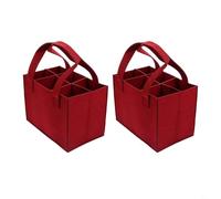 Yhenlovtt Beer Felt Bottle Dividers Bag for Half a Dozen Bottles Reusable Foldable 2pack Holder Having Removable Carrier Wine Storage Bag for Picnics H