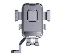 Yhenlovtt Bike Phone Holder with Metal Arms for Stability | Metal internal structure, shock resistant design, secure locking mechanism, fits most handlebars, black finish(rearview)