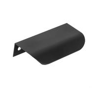 Yhenlovtt Black Aluminum Alloy Concealed Finger Edge Pull Handle for Kitchen Cabinet Doors and Drawers, 80mm/120mm/150mm/200mm/300mm/400mm Le(80mm)