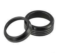 Yhenlovtt Black, Aluminum Alloy Media Volume Gear Shift Switch Knob Cover For Ring for For For Mach-E 2021-2024