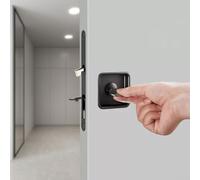 Yhenlovtt Blacksku, Square Sliding Door Lock, Zinc Alloy Invisible Pocket Door Lock for Bedroom, Balcony and Interior Sliding Doors