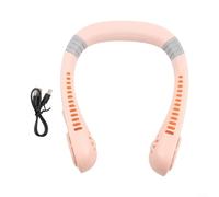 Yhenlovtt Bladeless Having Cooling Fan Operation Cooling Plate 5 Speed Settings 1200mah Rechargeable Battery Ushaped Neck Quiet Silicone Design (pink)
