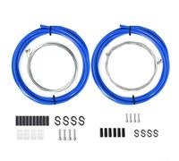 Yhenlovtt Brake and Shifter Cable Kit for Road and Mountain Bike - 5mm Brake Housing 2.5m, 4mm Shift Cable with PVC Coating, Compatible with for SRAM(blue)