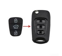 Yhenlovtt Button Rubber Pad Insert for Solaris Accent Tucson L30 and Rio Ceed Remote Key Shell Replacement - 3 Buttons Black