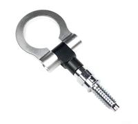 Yhenlovtt Car Aluminum Bumper Tow Hook Replacement for Front Offroad and Towing Vehicle Alloy Pull Tab Compatible with Recovery Re (SILVER)