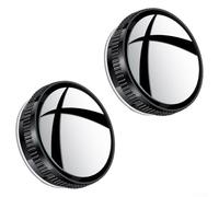 Yhenlovtt Car Blind Spot Mirror Set with Wide Angle Convex Glass, 360° Adjustable HD Rearview Design for Cars, Trucks and Vans, Black/White/Silver/Red/Blue(BLACK)