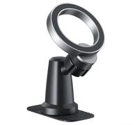 Yhenlovtt Car Phone Holder Aluminium Alloy 360° Rotation, Black Dashboard Mount Compatible with Multiple Surfaces for GPS Navigation and Mobile Devices