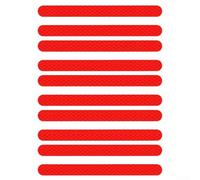 Yhenlovtt Car Reflector Stickers for Rearview Mirror - Multi-Colored Reflective Safety Strip, Waterproof & Fade Resistant PET Material, For Easy to Apply and Rem(RED)