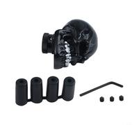 Yhenlovtt Car Skull Shift Knob for Most Includes Transmission Fitment Abs Medium Gear Handle Having Manual Vehicles Installation (BLACK)