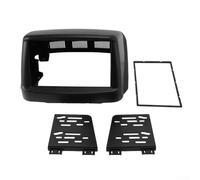 Yhenlovtt Car Stereo For DVD Panel Audio Mount Fascia Kit, Black Plastic Navigation Frame with Brackets, Compatible with For Fiat For Doblo 2002-2017