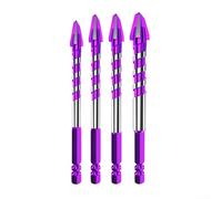 Yhenlovtt Carbide Drill Bits Set 6 mm 8 mm 10 mm 12 mm Triangle Shank for Wall Glass Wood Tiles, 4-Piece Tool Accessories Compatible with 6.35 mm Chuck(4pcs)