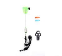 Yhenlovtt Carp Fishing Bite Alarm Set with 4 Illuminated Indicators for Night Fishing, Adjustable Buckle Elasticity, Durable Plastic and Stainless S(GREEN)