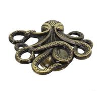 Yhenlovtt Cast Iron Octopus Knob, Octopus Shape Cabinet Knob, Cabinet Drawer Knobs Dresser Knobs, Single Hole Pulls Handles For Cupboard Dresser Wardrobe Handles(Bronze)