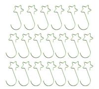 Yhenlovtt Christmas Tree Decoration Hooks - Wire Star Hangers for Ornaments, Wreaths, Garlands - 20 Pack in Green, Red, Silver, Gold(green)