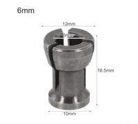 Yhenlovtt Collet Chuck for Engraving Machine, 6mm 6.35mm 8mm Router Bit Adapter Set Compatible with Electric Trimming Wood Routers, Carbon Steel Milling Cutter Holder, 1/3 Pcs(6mm)