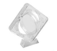 Yhenlovtt Commemorative Curr Acrylic Coin Display Box for 40mm Coins Transparent Medal Storage Case Having Stand 1pc Protective for Holder