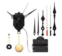 Yhenlovtt Craft Diy Wall Swing for Clocks of Clock with Box Gold Pendulum 3 Sets Clocks Hands Hourly Set Music Movement Clock Wooden/metal Westminster (110x56mm)