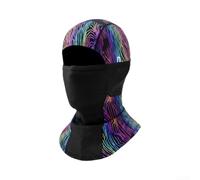 Yhenlovtt Cycling Balaclava Constructed From 37g Ice Silk Nylon With UPF50+ UV Block Reflective Print And Four Way Stretch Comfort(DT2288 A)