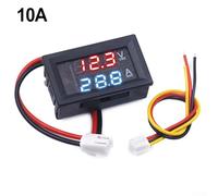 Yhenlovtt Dc 0100v 10a Dual Display Voltage Monitor Meter Panel Gauge Triad Bit Led Current Battery for Car Perfect System Solar Motorcycle Digital Voltmeter Ammeter(A)