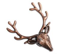 Yhenlovtt Deer Shape Cabinet Pulls Zinc Alloy Furniture Handles Wardrobe Door Knobs Home Improvement Hardware Decorative Kids for Adult Multi Finish Available (RED Bronze)
