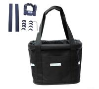 Yhenlovtt Detachable for Having Front with Polyester for Bicycle Aluminium Alloy Frame Removable Folding Handlebar Bag 600d Builtin Pockets Basket Keys (Black)