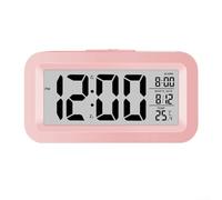 Yhenlovtt Digital Dual Alarm Clock For Bedroom, Easy To Set, 0-100% Dimmer, USB Charger, Sounds Adjustable Volume, Weekday/Weekend Mode, Snooze, 12/24Hr, Battery Backup, Compact For Bedside(pink)