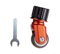 Yhenlovtt Directional Stabiliser Casters for Folding Bikes, Alloy Rubber Auxiliary Wheels with Smooth Bearings, Small Cloth Push Rollers for Portable Manoeuvrability(E)