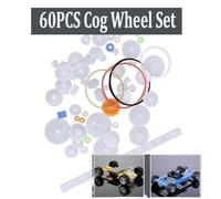 Yhenlovtt DIY Plastic Gear Set with 56 Different Parts Including Gears, Pulley, Rack, Bushings and Axles for Robot Building, Motorized Toys, and Educational Mechanical Models