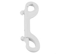 Yhenlovtt Double Snap Ended Hook for Plus Diving 90mm Stainless Clip Bolt Steel Having Onehanded Operation Compatible with Bcds Scuba Diving Gear (WHITE)