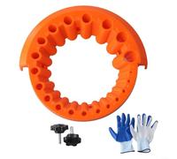 Yhenlovtt Drill Bit Sharpener for 125 mm Angle Grinder, Drill Bit Grinding Attachment Compatible with 2-13 mm Bits, Multi-Function Electric Drill Accessories for Home & Garden Tools(Orange)