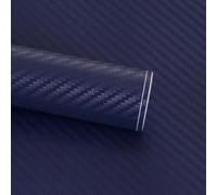 Yhenlovtt Exte 3d Carbon Fibre Vinyl Wrap Film 50 X 300 Cm Matte Finish High Polymer Water-repellent Scratch Resistant Car Body Colour Change for Sheet (DARK BLUE)