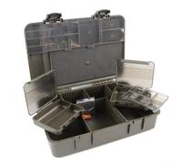 Yhenlovtt Fishing Tackle Box Storage System With 2 Compartments Plus Double Layer 1+6 Grid Container For Rigs And Small Parts Management