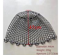 Yhenlovtt Foldable Pvc Located Without Net Fishing Handle Replacement Mesh Net for Freshwater and Saltwater Fishing Landing in Black Plus White (DEPTH 47CM)