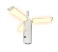 Yhenlovtt Folding Camping Lantern 3-piece Phone Rechargeable Battery with Lighting Usb 360° Expandable Shade Magnetic Base 3500mah Output Modes (white)