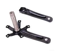 Yhenlovtt Folding Crankset FOR For Hollowtech System Lightweight Aluminum Construction 130BCD Chainring Interface 170mm Arms(Black)