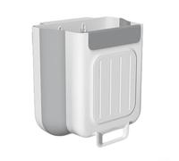 Yhenlovtt Folding Wall-Mounted Trash Can, Plastic Space-Saving Bin With Hook And Ring For Secure Bag, Fits Cabinet Doors Under 2 Cm For Kitchen, Bathroom Or Office(Small)